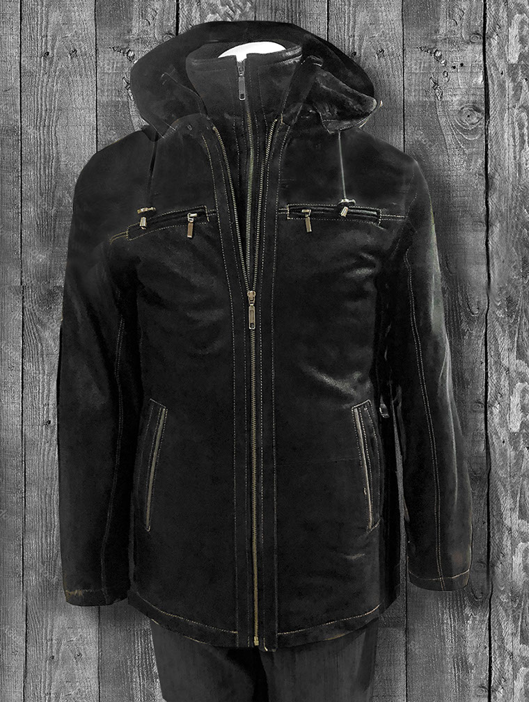 Leather Bomber Jacket Men  Double Collar Winter Jacket – HIDES